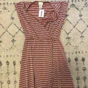 Mauve and White Patterned Dress